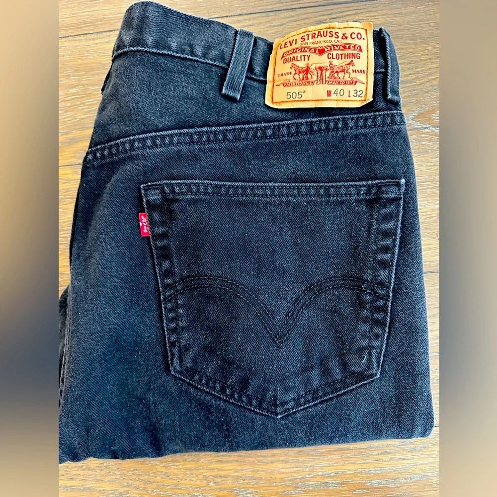 Levi's 505 Black Regular Fit Size 40x32 Gently Worn‎